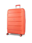 Rock Luggage Tulum Hardshell 8-Wheel Spinner Large Suitcase -Peach Echo