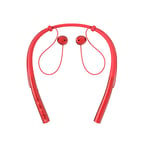 Fashion Bluetooth Earphone, Wireless Headphones Neckband Waterproof Bluetooth Headsets Mini Stereo Dual-mode Sport Earplugs with Mic for Gym Home/Phone (Color : Red)