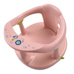 Baby Bath Seat, Safe Non-Slip Baby Bath Chair, 6-18 Months, 360-Degree Wrap Around Tub Seat, 32x32x24cm, Blue/Pink