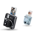 instax mini 40 instant film camera, easy use with automatic exposure, Black & mini 12 camera, PASTEL BLUE