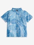 Barbour Boys Cornwall Summer Fit Short Sleeve Shirt - Blue