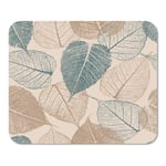 Pattern Leafs Fall Abstract Autumn Botany Collection Contour Dirty Home School Game Player Computer Worker MouseMat Mouse Padch