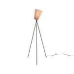 Northern Oslo Wood golvlampa beige, mattsvart stativ