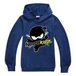 Ninja Kidz Tv- print Barn Pojkar Flickor Luvtröja Tröja Huvtröja Jumper Toppar Hoody Present Navy Blue 9-10 Years