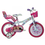Dino Barbie Adjustable Pink Kids Girls Bike Bicycle 14" Pneumatic Wheel