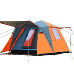 shunlidas automatic double tent outdoor 3-4 people camping tent tent 088 1hall 1sleeping room include one pair of the front poles-orange_CHINA