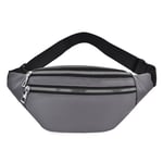 INF Oxford Cloth Fanny Pack Casual midjeveske for reiseshopping Grå