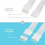 Litcessory Extension Cable for Philips Hue Lightstrip Plus (1m, 1 Pack, White - 