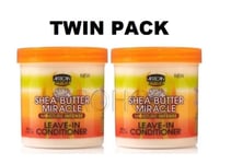 2 x African Pride Shea Butter Moisture Intense Miracle Leave in Conditioner 425g