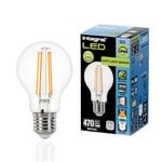 Integral Ampoule à Omni-filament LED 2PK E27 GLS non-dimmable à double capteur crépusculaire - Blanc chaud 2700K, 470lm, 3,6W (équivalent 40W) - Basse consommation et idéale pour l'extérieur