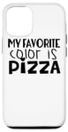 Coque pour iPhone 15 Ma couleur préférée est la pizza - Amateur de pizza