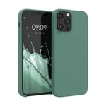 kwmobile TPU Silicone Case Compatible with Apple iPhone 12 Pro Max - Case Slim Phone Cover with Soft Finish - Forest Green