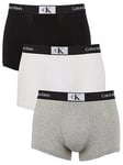 Calvin Klein 3Pk Trunks - Black/White/Grey, Multi, Size 2Xl, Men