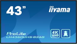 IIYAMA LH4360UHS-B2AG 43inch 3840x2160 UHD VA panel 25perc 500cd/m Landscape and Portrait