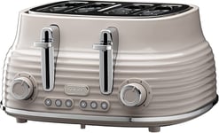 Daewoo Sienna 4 Slice Toaster High Lift Handle 6 Power Settings Taupe,  SDA2485