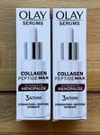 Olay Collagen Peptide MAX Serum Recommended for Menopause - 40ml X 2