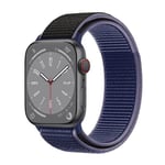 Nylon klockarmband Apple Watch 9 (41mm) - Midnight black