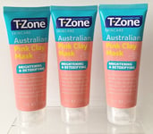 T-Zone Australian Pink Clay Mask Brightening & Detoxifying Skin Face Care75ml X3