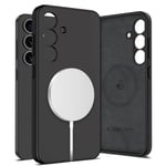 Samsung Galaxy S25 Tech-Protect Silikon Skal - MagSafe Kompatibelt - Svart