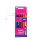 Sense Glitter Fiberpennor 6-pack multifärg