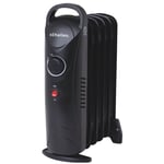 Schallen Mini Portable Oil Filled Radiator Heater with Thermostat - 800W - Black