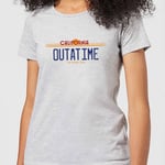 Back To The Future Outatime Plate Women's T-Shirt - Grey - L