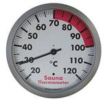 TFA Dostmann Thermomètre de sauna analogique résistant à la chaleur Argenté/blanc 120 x 37 x 120 mm
