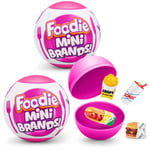 Mini Brands 77319 Foodie Series 1, (2 Pack) Mystery Capsule Real Miniature Brands, Collectibles, Fast Food Toys and Shopping Accessories