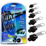 Clip-on dragkedja, dragkedja, Zlideon dragkedja, metall dragkedja reparationskit för kläder, väska, jackor, tält, bagage