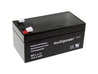 Multipower Pb-12-3,4-4,8 Mp3,4-12 Blybatteri 12 V 3,4 Ah Blyfilt (B X H X D) 134 X 66,5 X 67 Mm Plattkontakt 4,8 Mm Underhållsfritt, Låg Självavladdning,