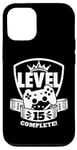 Coque pour iPhone 15 Level 15 Complete Tenue de jeu pour le 15ème anniversaire 15