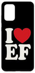 Galaxy S20+ I Love EF I Heart EF Initials Hearts Art E.F Case