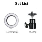 Moin 16CM/6 Inch LED Selfie Ring Light With Stand Studio Pography Po Ring Fill Light Tripod For Smartphone Makeup,ring Light (only)