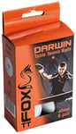 FOX TT 6pk Darwin 1 Star Table Tennis Balls (Pack of 6) Mixte, Blanc
