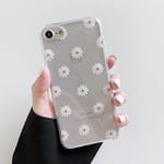 DEFBSC Case for iPhone SE 2022(5G) / 2020, iPhone 7/8,Clear Glitter TPU Case Daisy Floral Flower Design Transparent Shockproof Protective Phone Case for iPhone 7/8 / SE 2020 / SE 2022 - Daisy