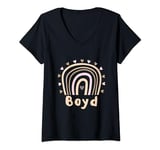 Womens Boyd Rainbow Personalized Boyd Birthday Name Gift V-Neck T-Shirt