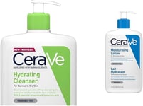 Cerave Hydrating Cleanser for Normal to Dry Skin 1 Litre with Hyaluronic Acid & 
