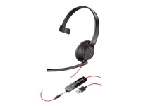 Poly Blackwire 5210 - 5200 Series - headset - på örat - kabelansluten - USB, 3,5 mm kontakt - Certifierad för Microsoft-teams