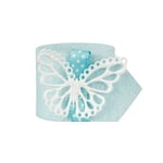 4 Blue Butterfly Napkin Ring Serviette Holder Wedding Party Banquet Dinner Decor