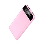 For Smartphone Portable Mini Power Bank 10000Mah Fast Charging External Backup Battery Smartphone Power Bank,Pink