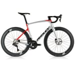 Ridley Bikes Noah Fast Disc Ultegra Di2 SC55 Carbon Road Bike - Silver / Red Small Silver/Red