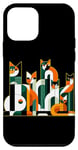 Coque pour iPhone 12 mini Geometric Cat Family Art