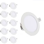 Vingo - 6W 10x led Faretto da incasso Lampadina Corridoio Cambia colore Lampada da pannello da cucina - Blanc