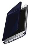 MoEx Coque Fine Compatible avec Samsung Galaxy S7 Edge | Laisse Voir l'écran/Style laqué, Bleu