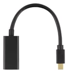 DELTACO Mini DisplayPort till HDMI adapter, 4K 60Hz, 0,2m, Svart