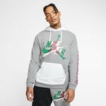 Air Jordan Jumpman Lightweight Fleece Hoodie Sz M Grey White Multi CK2852 093