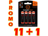 Alkalibatteri, Aaa (Lr03), Aaa, 1,5V, Powerton, Låda, 12X4-Pack, Promo-Pack