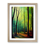 A Forest Adventure Framed Print for Living Room Bedroom Home Office Décor, Wall Art Picture Ready to Hang, Oak A4 Frame (34 x 25 cm)