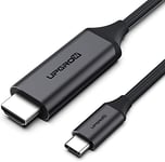 UPGROW Câble USB-C vers HDMI - Câble USB Type C vers HDMI 4K à 60 Hz pour MacBook Pro, MacBook Air, iPad Pro, iMac, Chromebook Pixel (1,8 m)