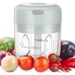 Elektrisk Hackare Vitlök Lökhackare Frukt Kött Multifunktionshackare 250ml Grön